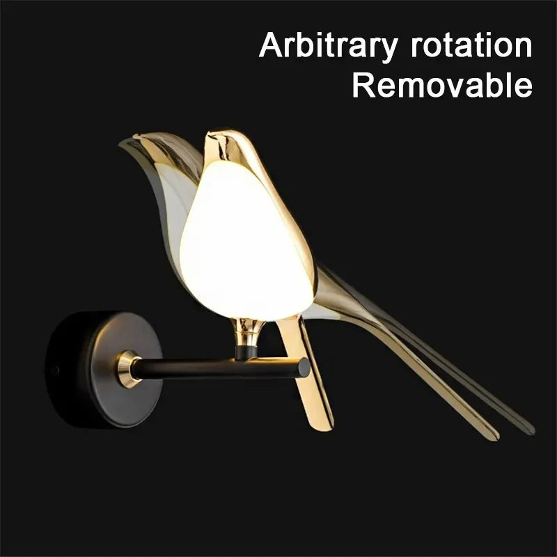 Golden Bird Art Deco LED Wall Sconce