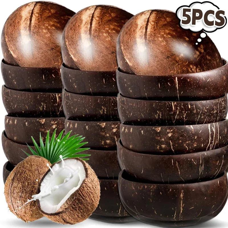 Eco Friendly Natural Coconut Bowl Set with Spoon