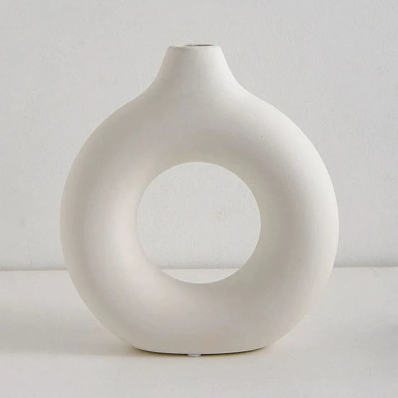 Donut Shape Plastic Flower Table Vessel