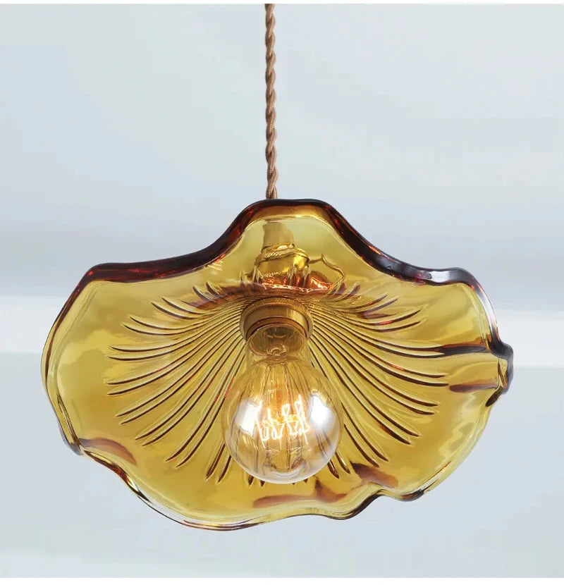 Copper Colorful Glass Ceiling Pendant Lamp