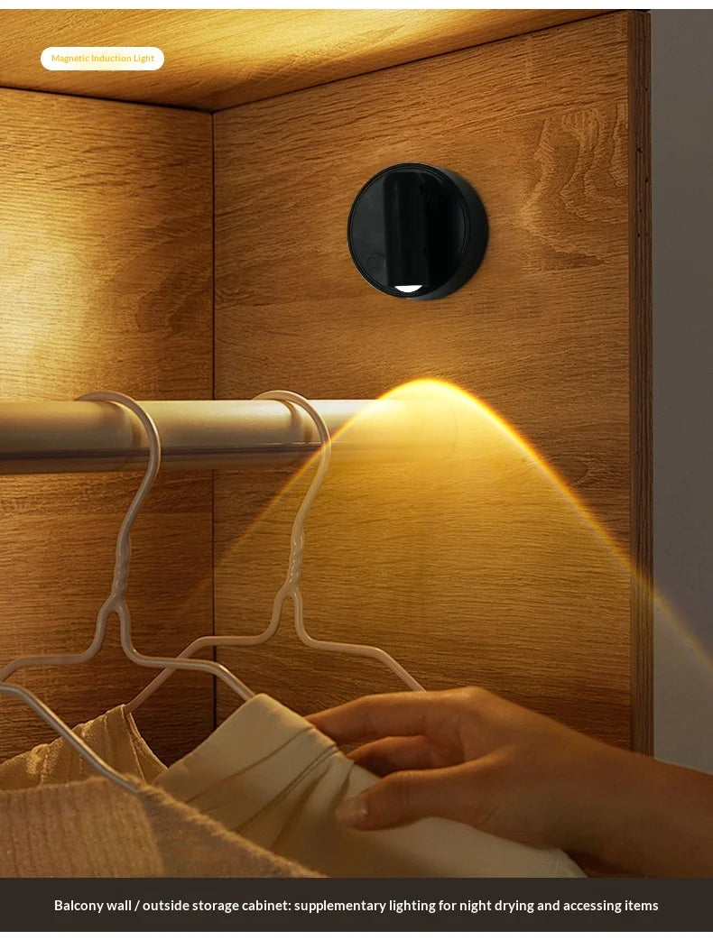 Magnetic Base USB Rechargeable Cordless Dimmable Wall Lamp