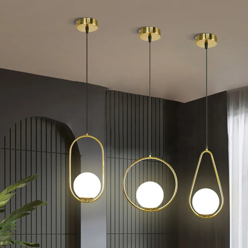 Nordic Glass Cord Pendant Lamp