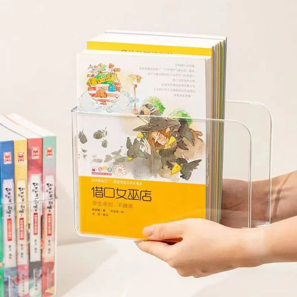 Transparent Acrylic U-Shaped Book Stand Desk Organizer