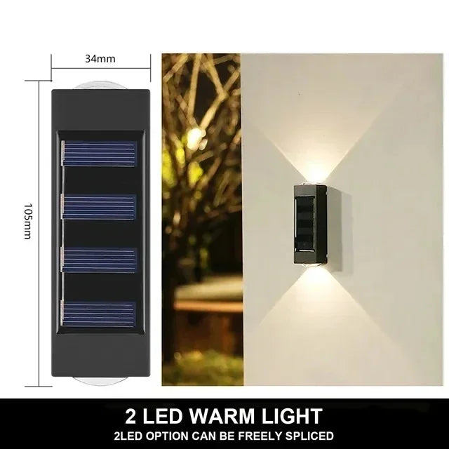 Waterproof Warm White Solar Outdoor Garden Wall Lamp