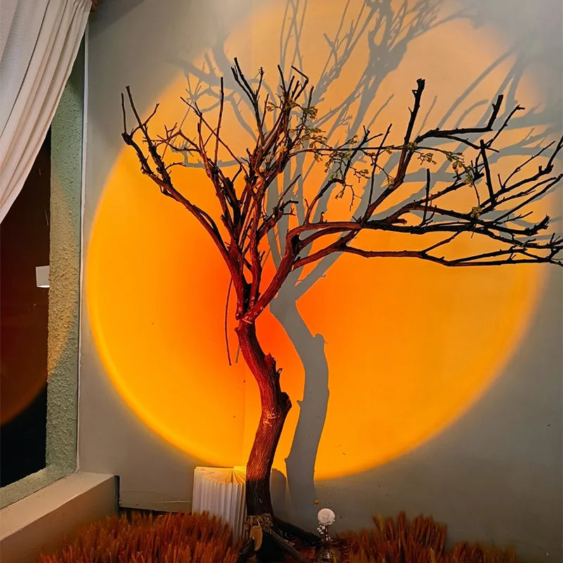 LED Sunset Lamp - Adjustable Angle Ceiling Spotlight | Modern Surface Mounted Light