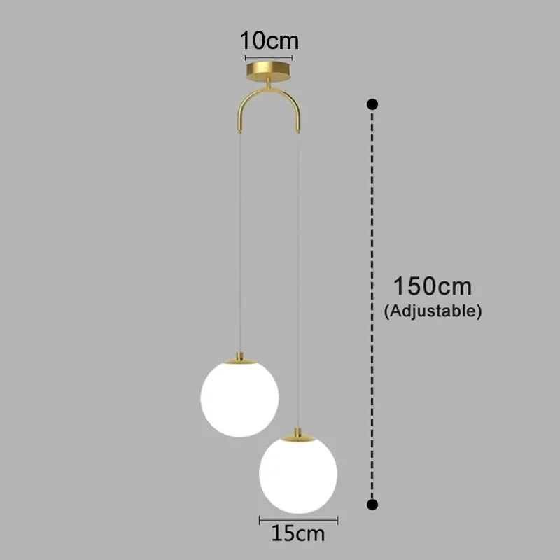 Nordic Glass Cord Pendant Lamp