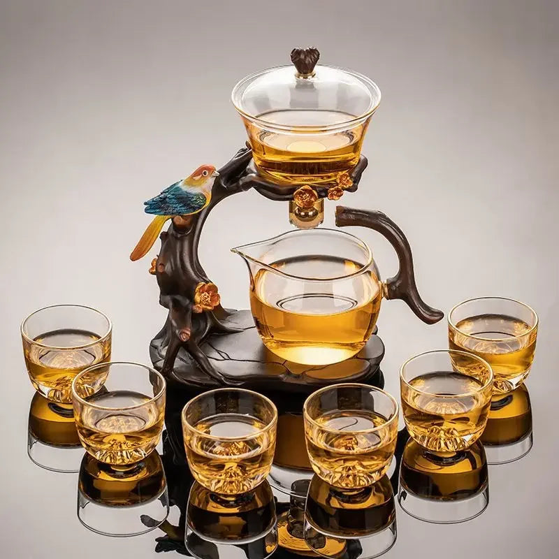 Magnetic Glass Automatic Luxury Tea Set for 6
