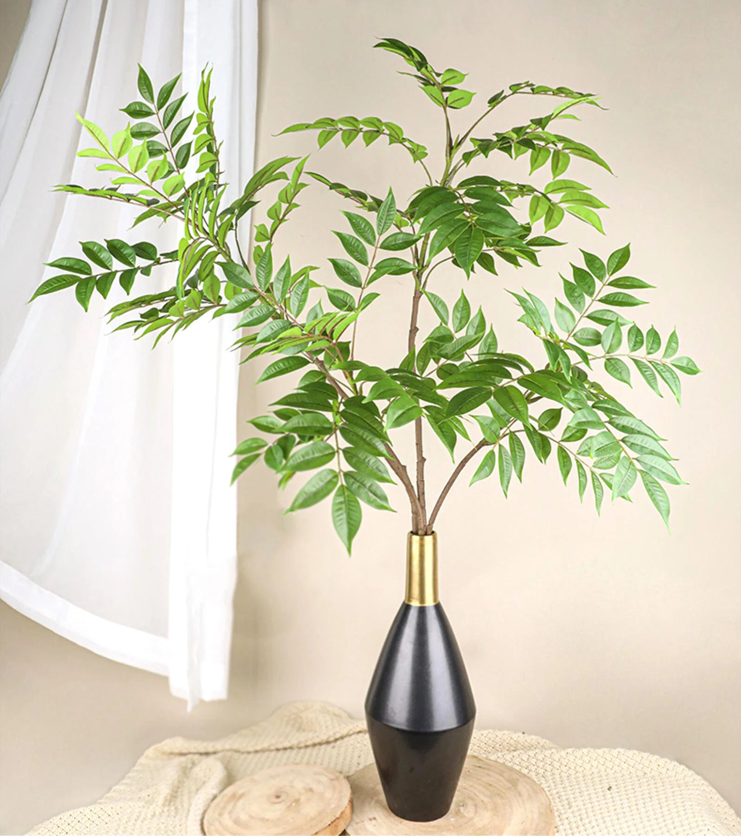 Realistic Silk Artificial Fiddle Leaf Fig Indoor Plant