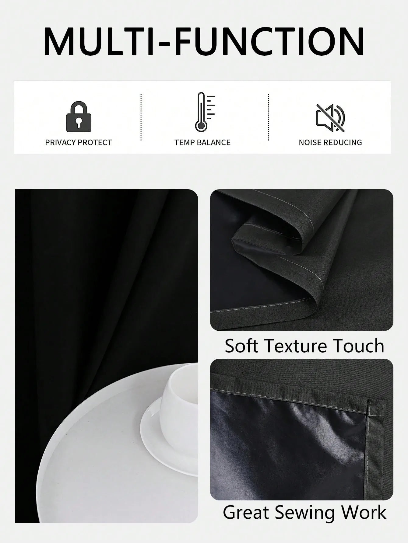100% Light Blocking Grommet Top Blackout Drapes