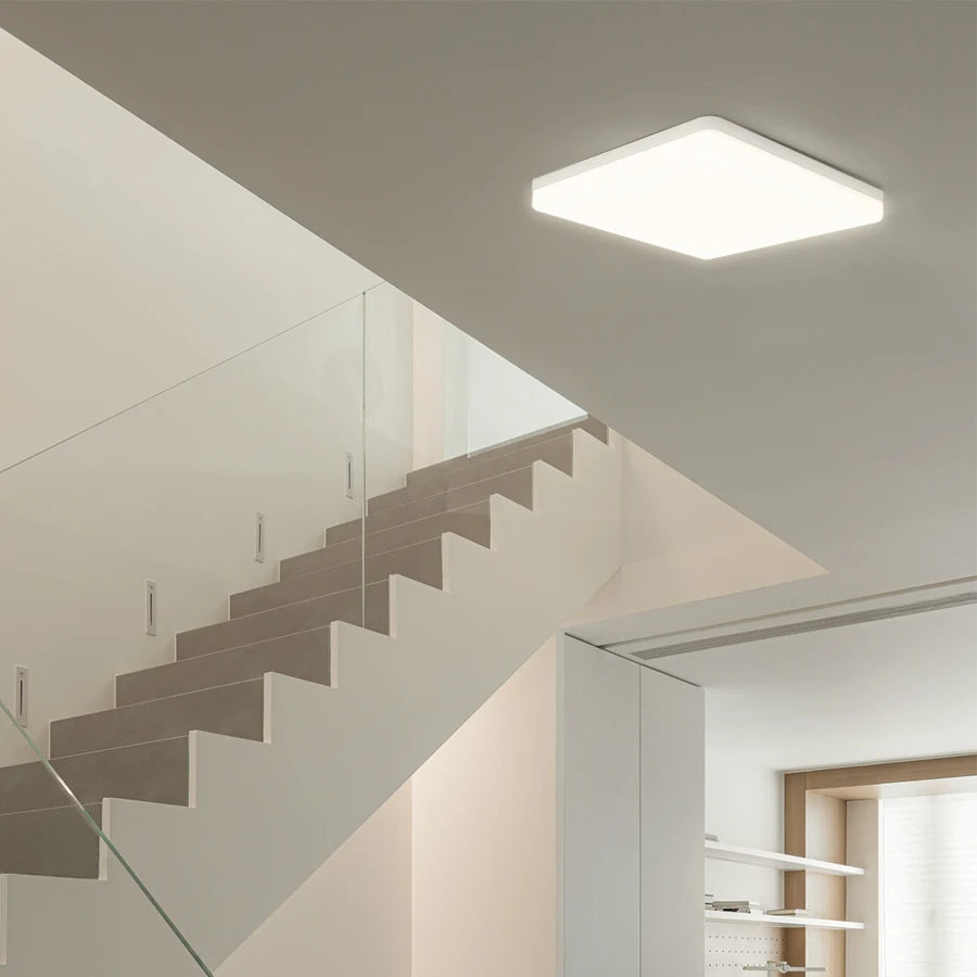 LED Ceiling Lamp - Modern Square Ceiling Light with 360° Illumination, Warm White & Neutral White