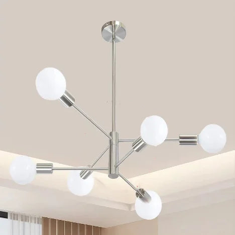 Black Gold Iron Multi Arm Ceiling Chandelier