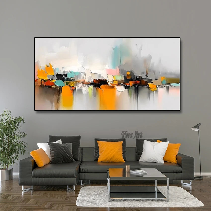Handmade Abstract Oil Painting Unframed Canvas Wall Art