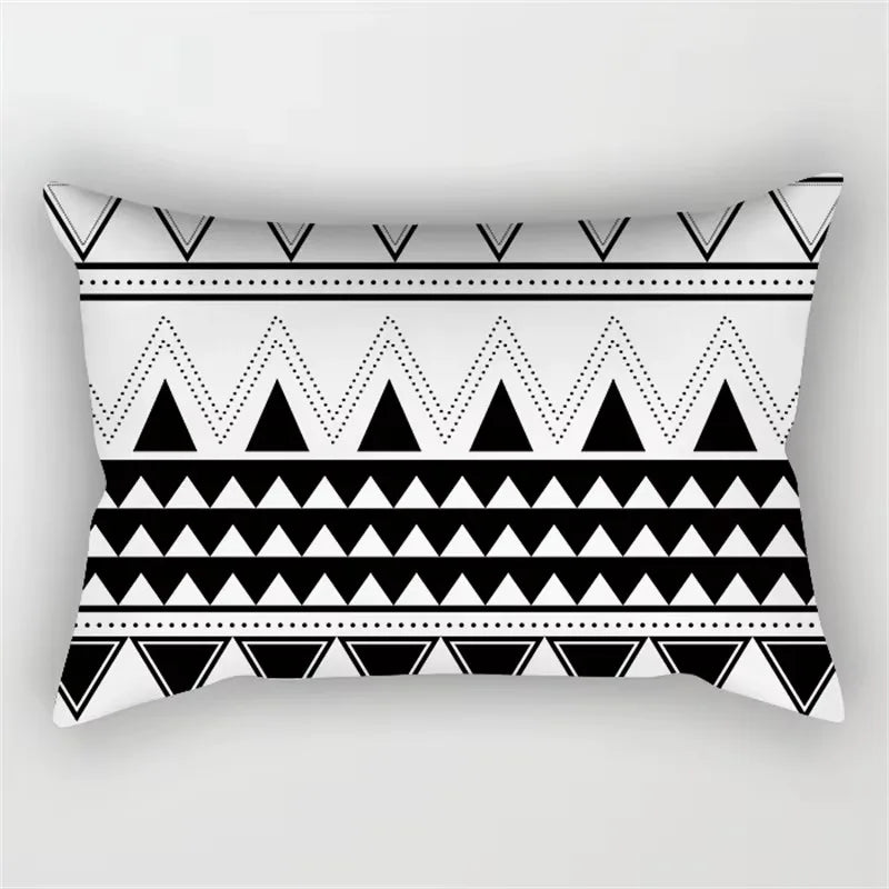 Geometric Marble Print Polyester Rectangular Pillowcase