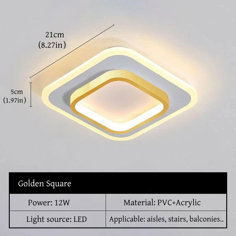 Nordic Metal Acrylic Touch Switch Ceiling Lamp