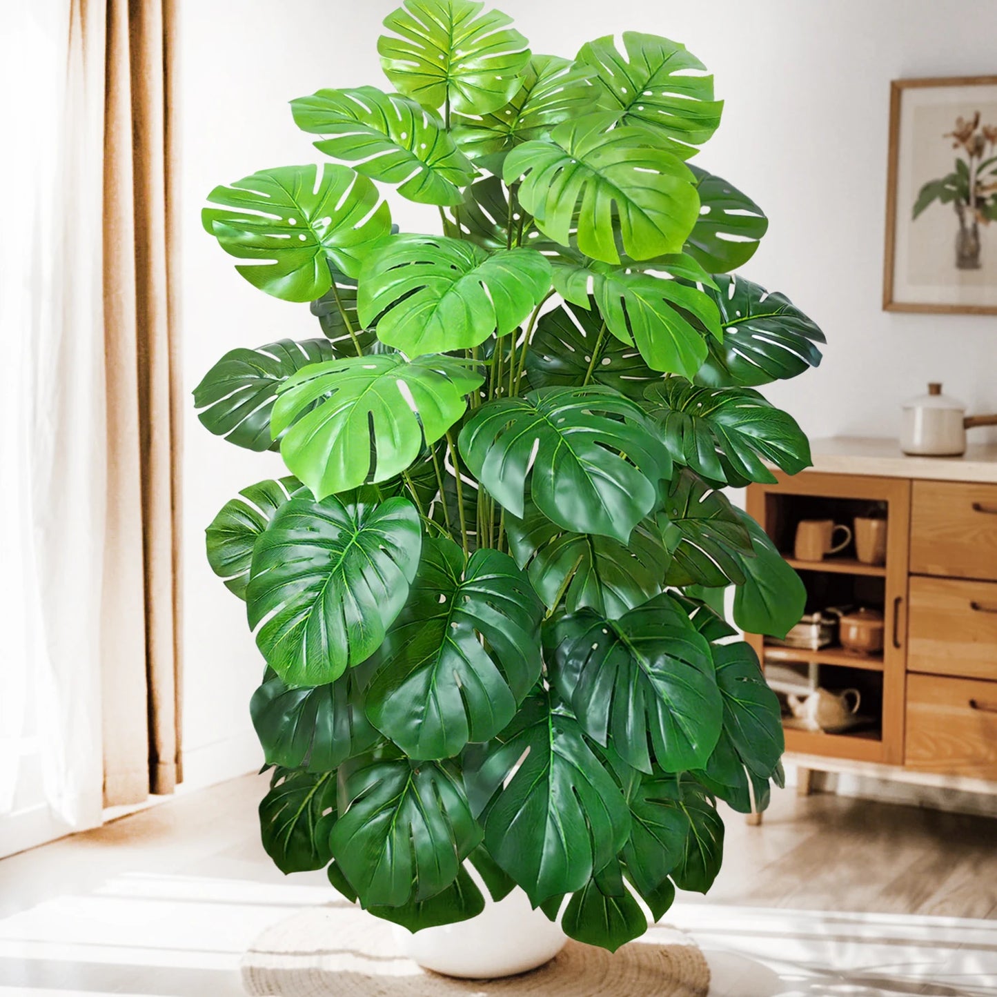 Silk Artificial Monstera Pothos Leaf Indoor Plant