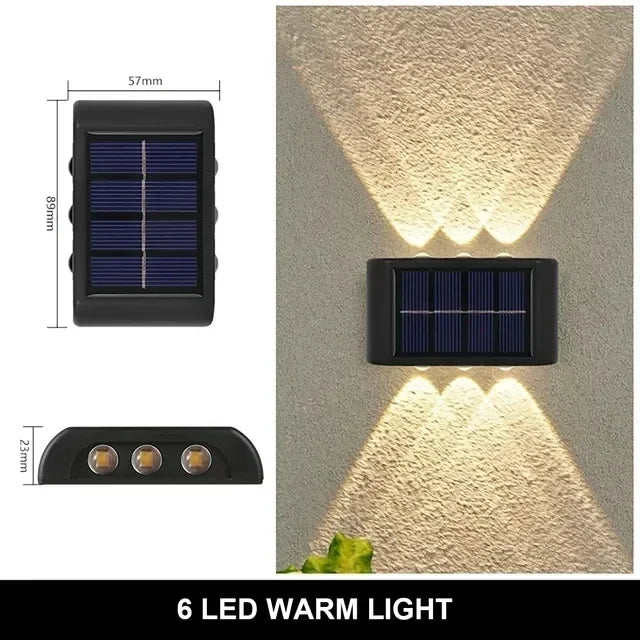 Waterproof Warm White Solar Outdoor Garden Wall Lamp