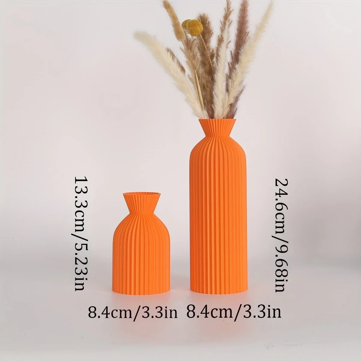 Bohemian Plastic Flower Vessels Set of Two