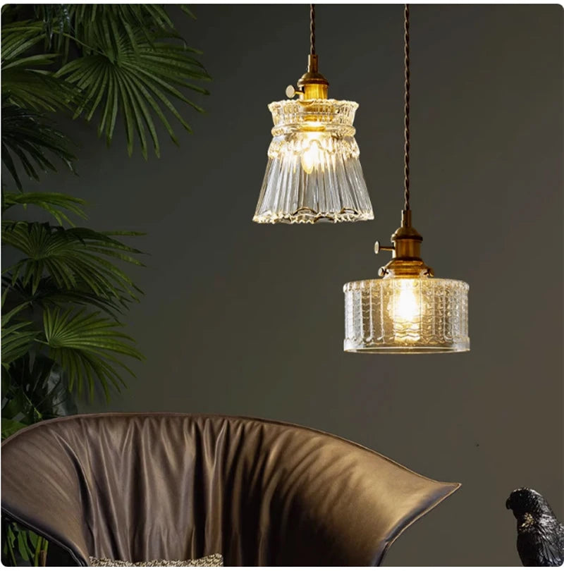 Modern White Glass Bedroom Pendant Lamp