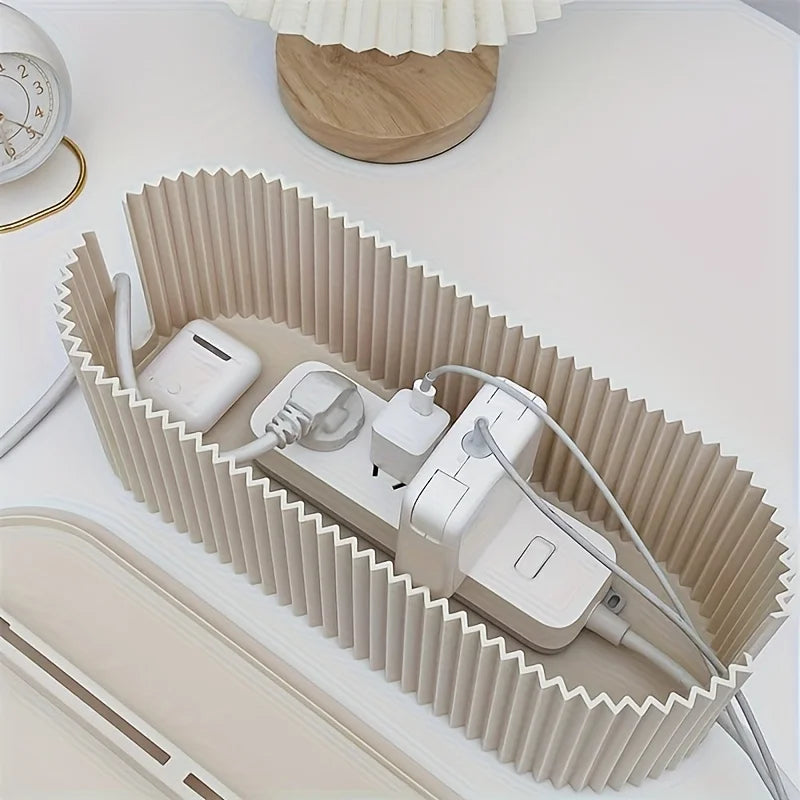 Large Portable Desktop Cable Management Wire Storage Box