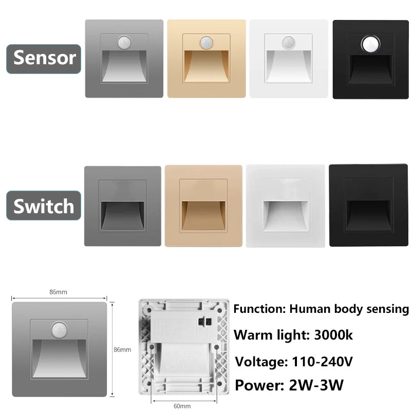 PIR Infrared Motion Sensor LED Staircase Night Light