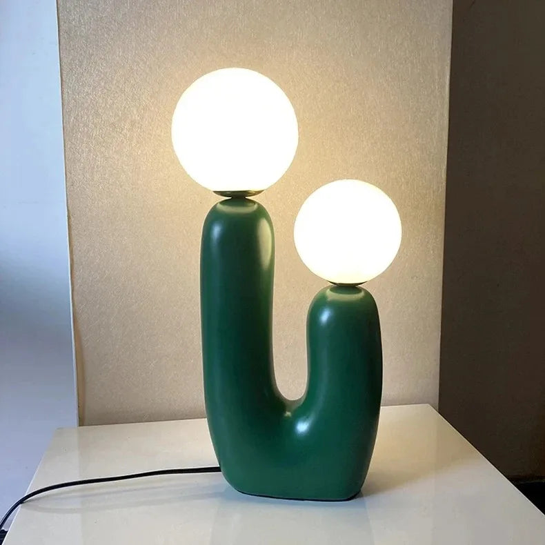 Nordic Glass Resin Base Table Lamp