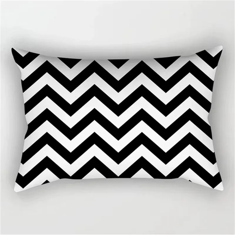 Geometric Marble Print Polyester Rectangular Pillowcase
