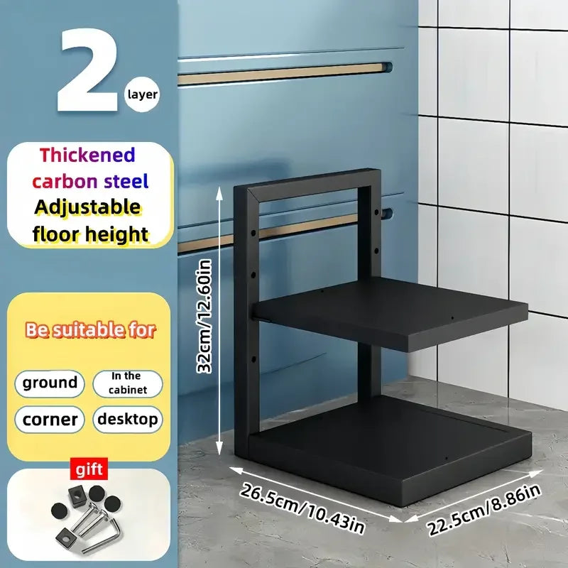 Multi-Layer Adjustable Stainless Steel Pot Rack