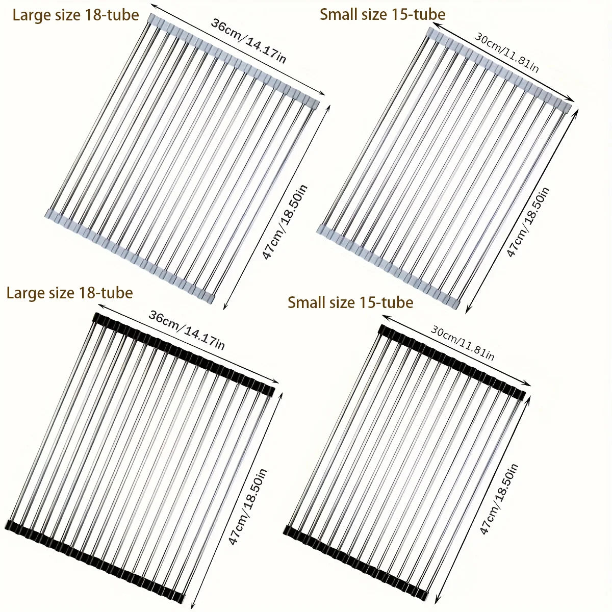 Foldable Stainless Steel Sink Drying Drain Rack