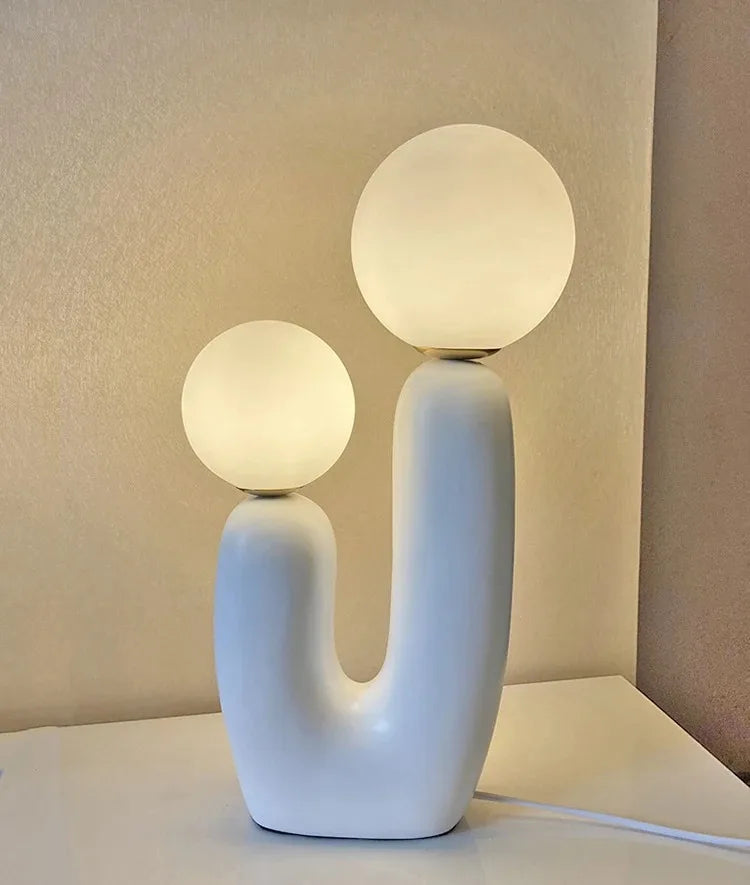 Nordic Glass Resin Base Table Lamp