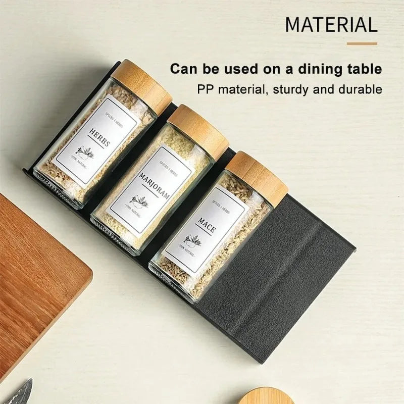 Adjustable 4 Layer Kitchen Spice Drawer Organizer