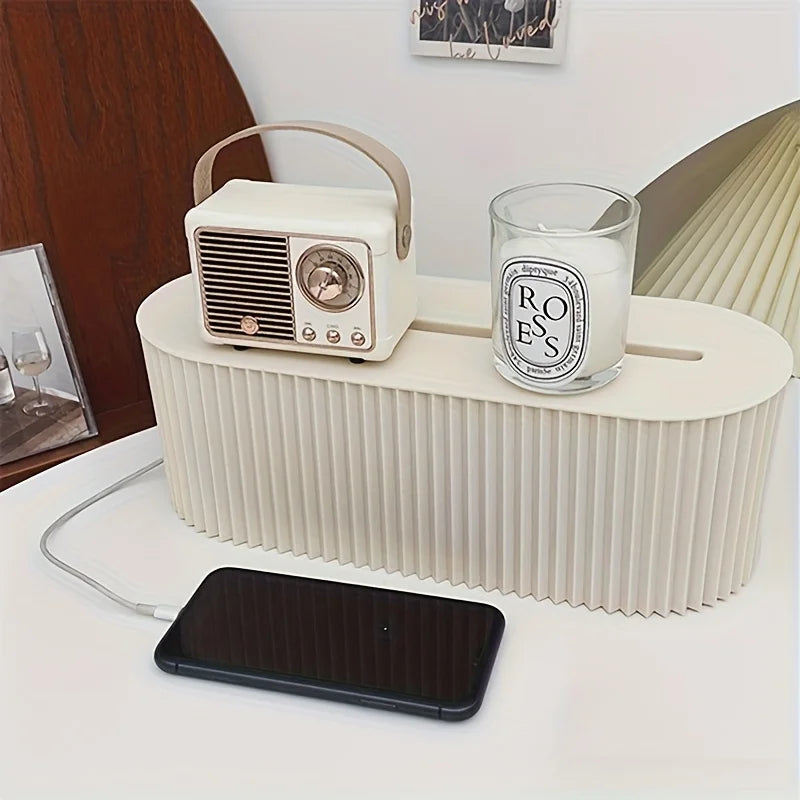 Large Portable Desktop Cable Management Wire Storage Box