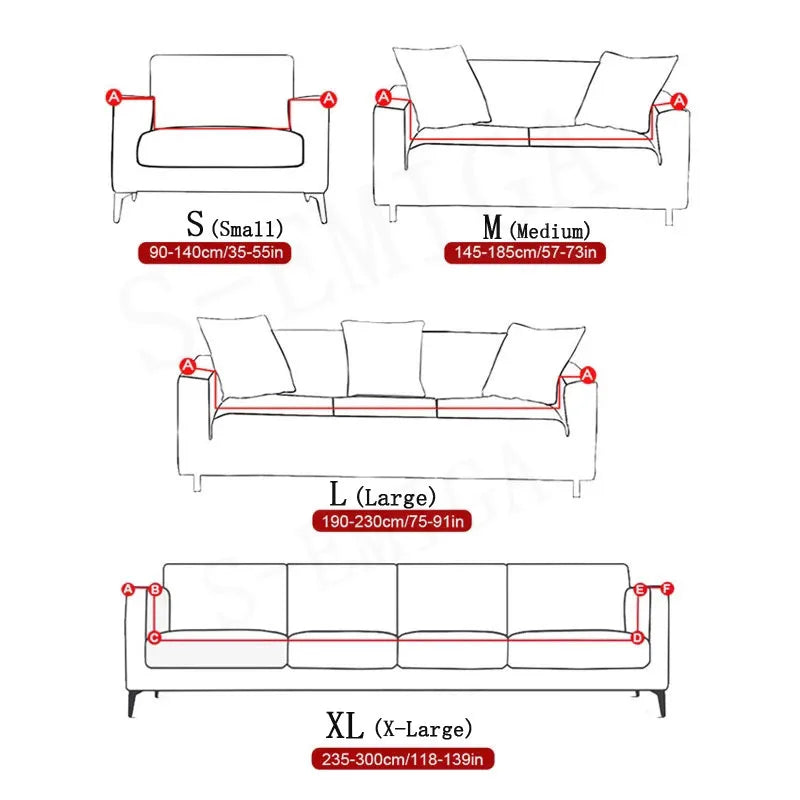 Elastic Anti-Slip L Shape Sofa Corner Slipcover