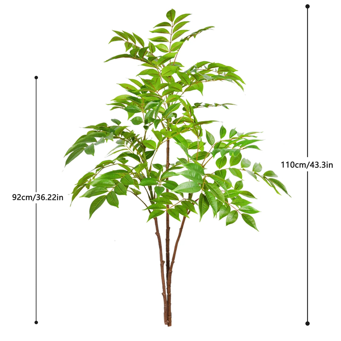 Realistic Silk Artificial Fiddle Leaf Fig Indoor Plant