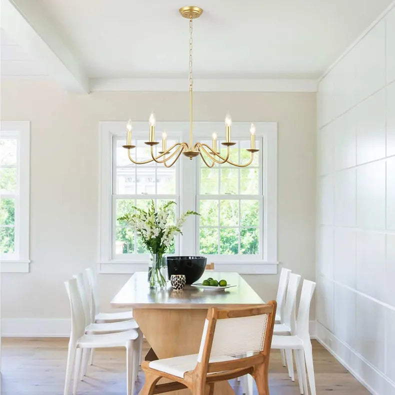 Retro Black Gold Loft Chandelier