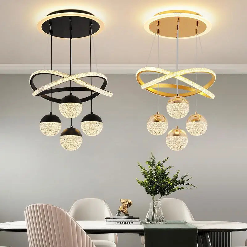 Nordic Iron Acrylic Art Deco LED Chandelier