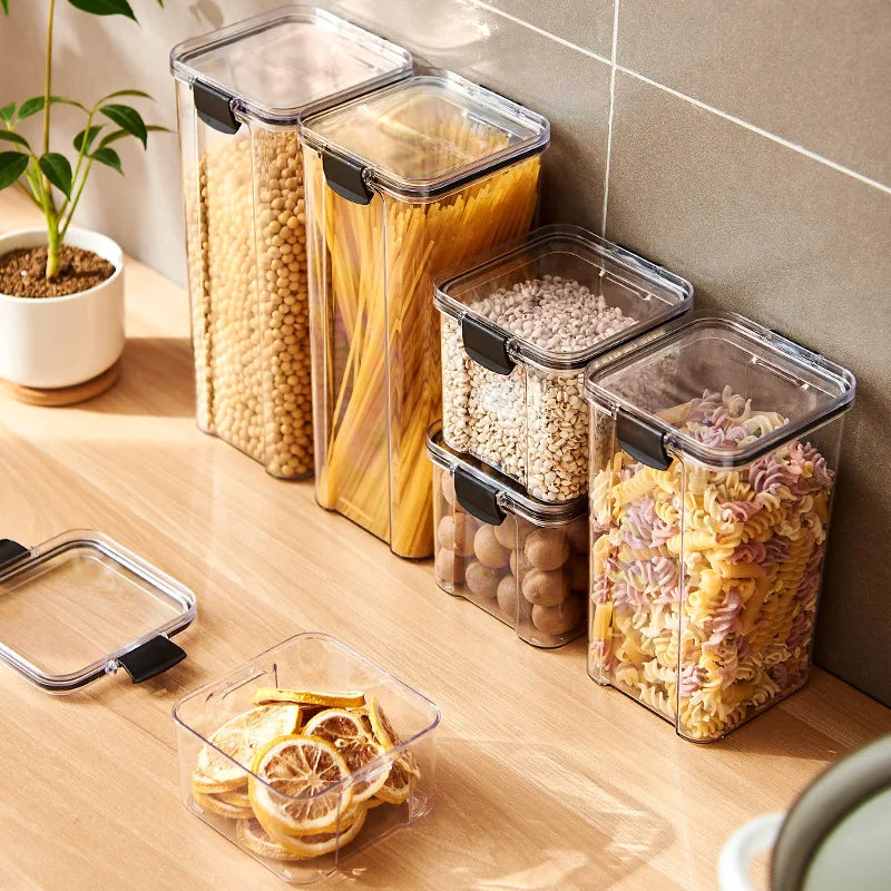 Moisture-Proof Sealed Acrylic Kitchen Storage Jar Set
