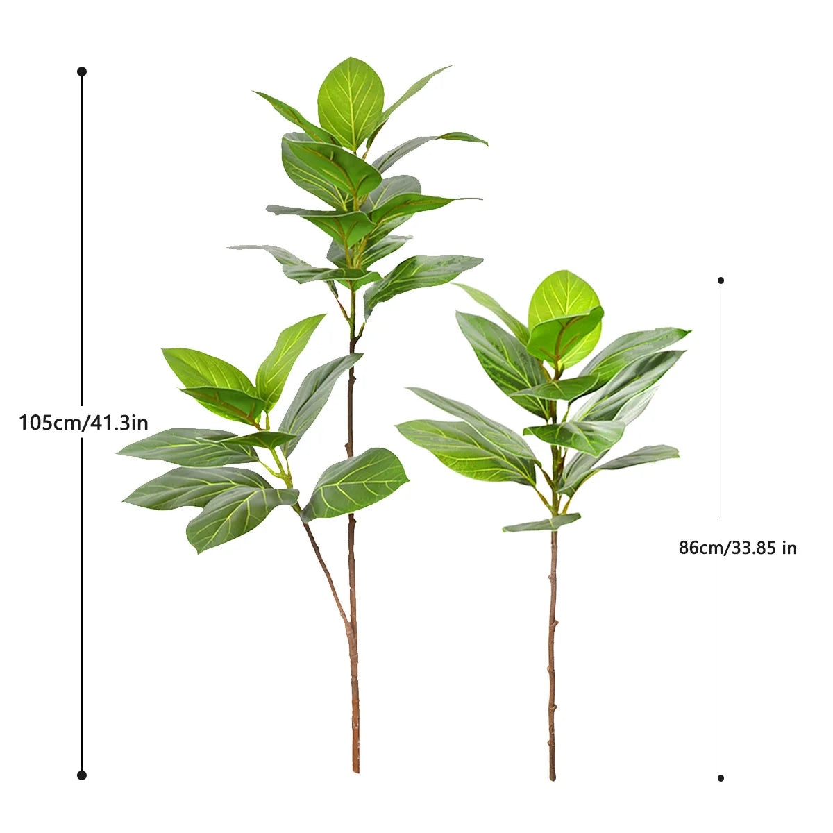 Realistic Silk Artificial Fiddle Leaf Fig Indoor Plant