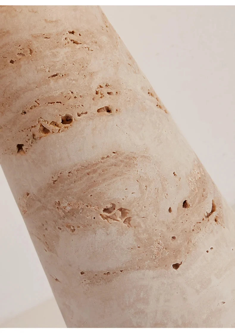 Travertine Natural Stone Mushroom Table Lamp