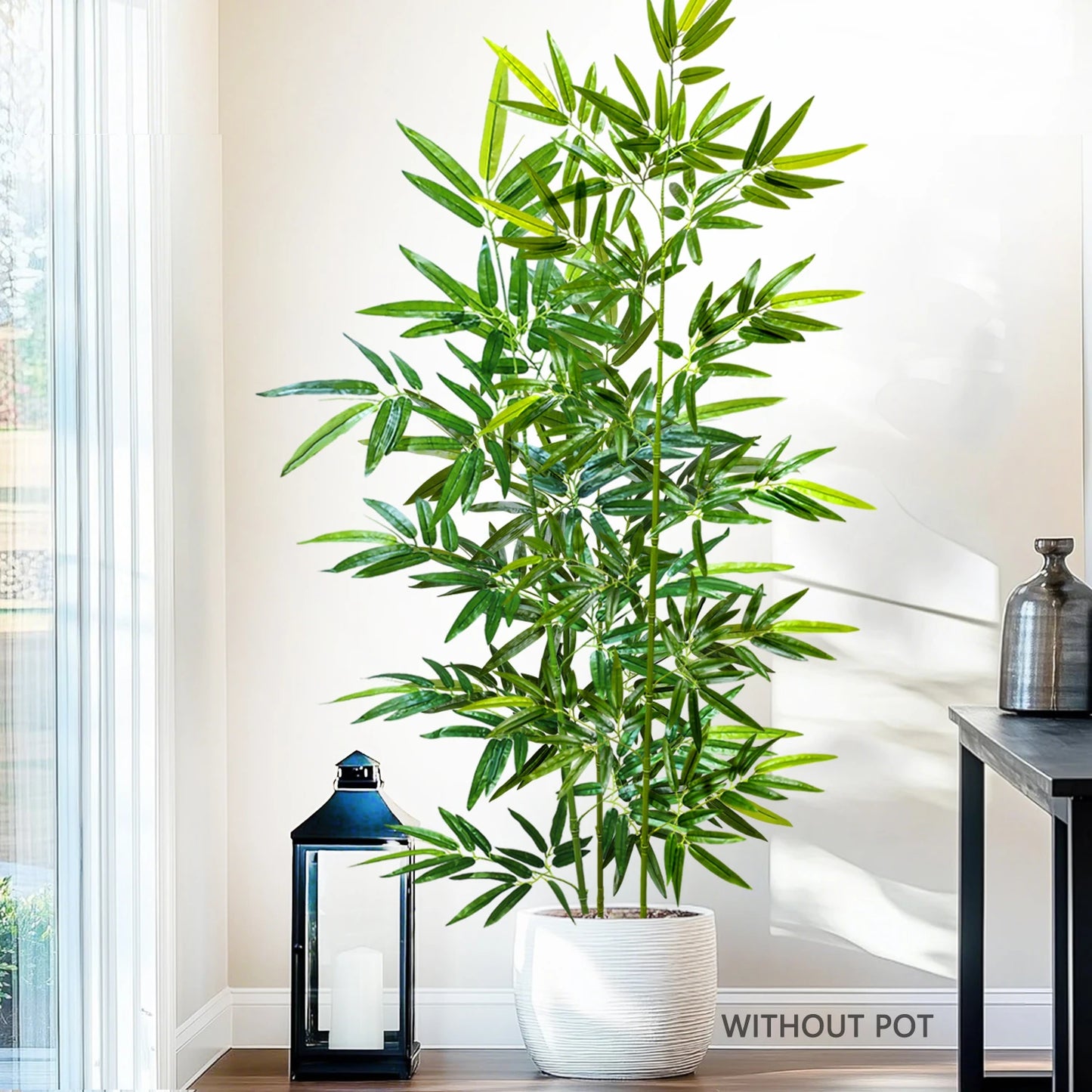 Green Silk Artificial Bamboo Branch Plant