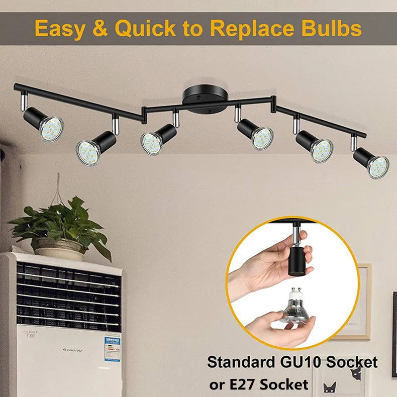 Adjustable GU10 Multi Head Ceiling Spotlight