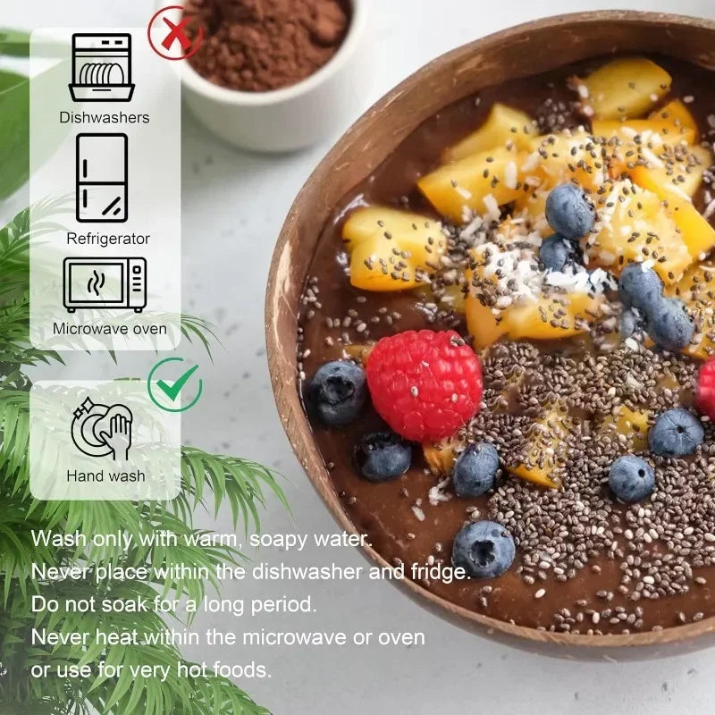 Eco Friendly Natural Coconut Bowl Set with Spoon