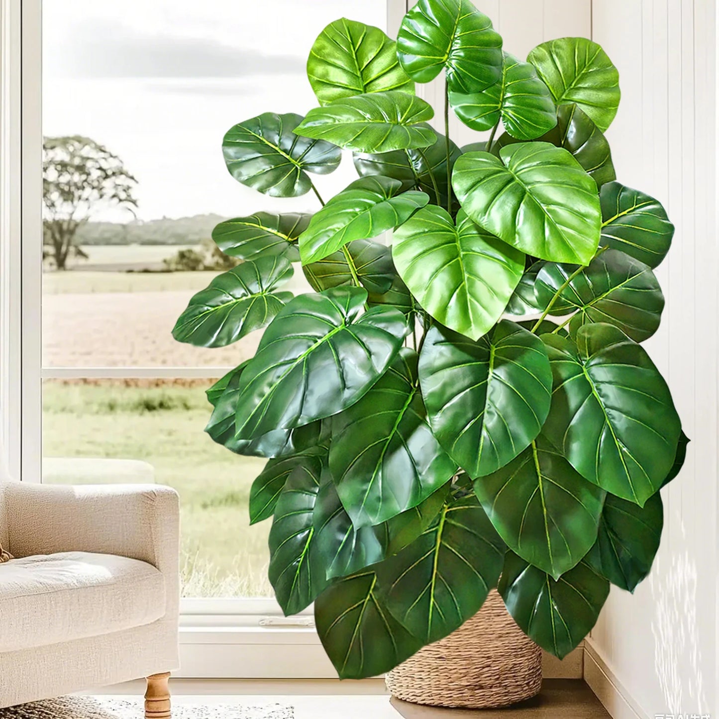 Silk Artificial Monstera Pothos Leaf Indoor Plant