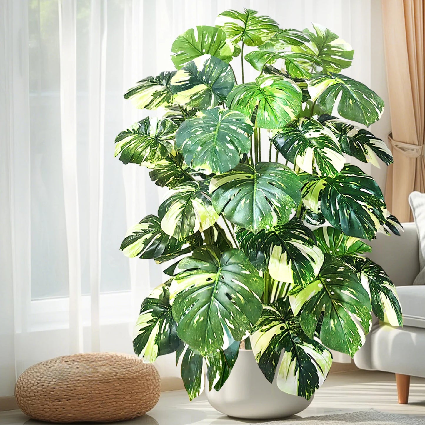 Silk Artificial Monstera Pothos Leaf Indoor Plant