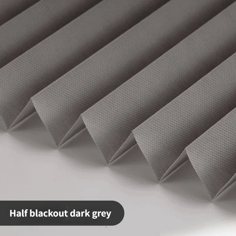Pleated Blinds — Self Adhesive Half Blackout Window Panels