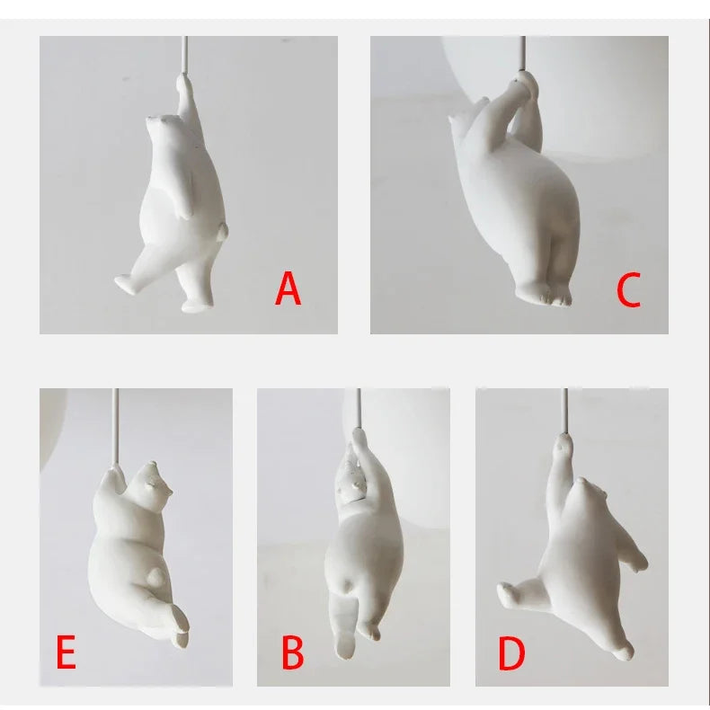 Cartoon Bear Acrylic Bedroom Ceiling Lamp