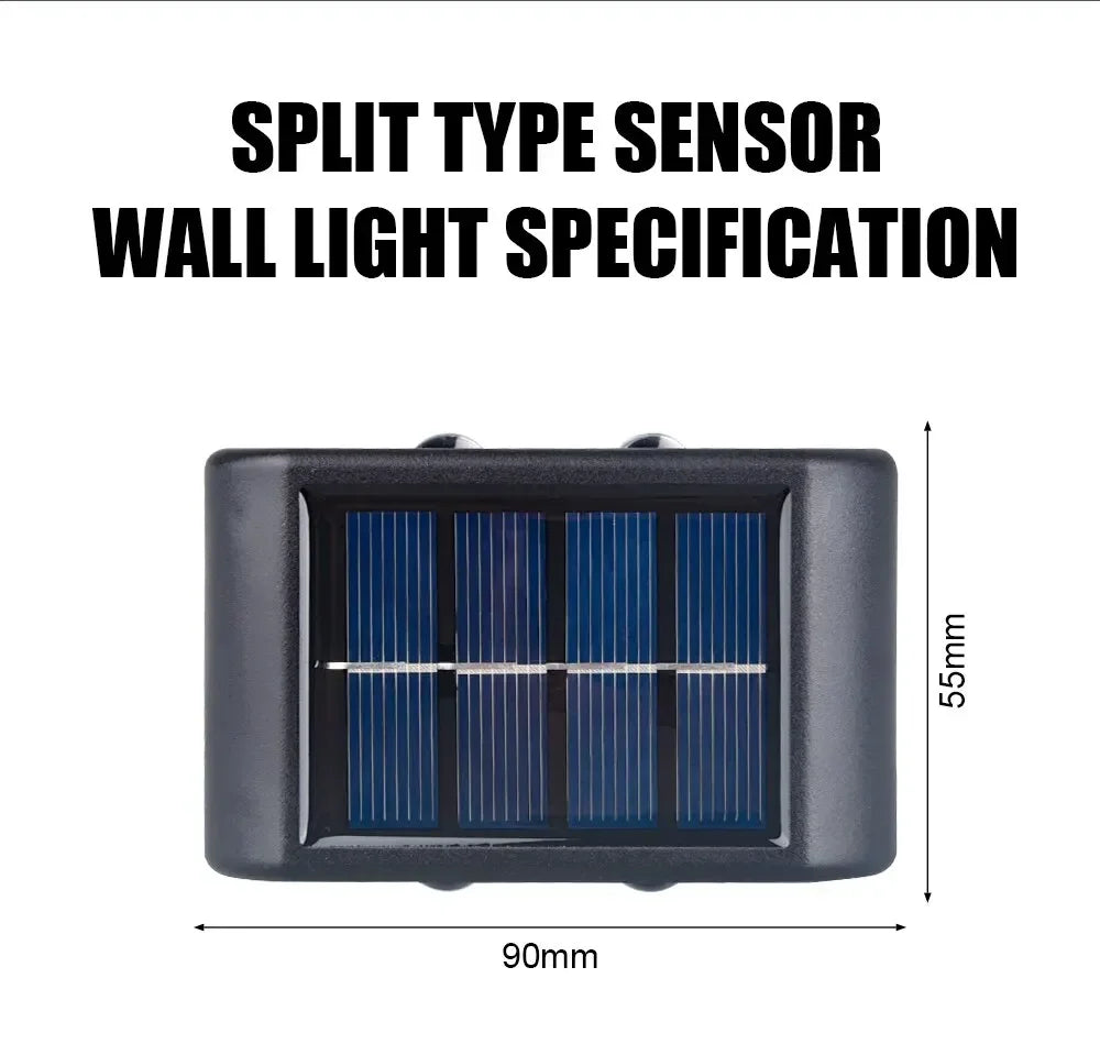 Waterproof Warm White Solar Outdoor Garden Wall Lamp