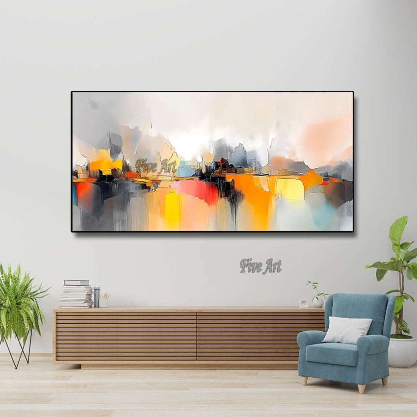 Handmade Abstract Oil Painting Unframed Canvas Wall Art