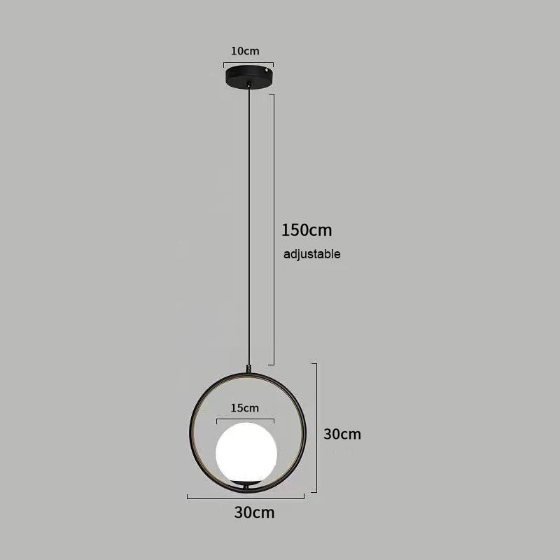 Nordic Glass Cord Pendant Lamp