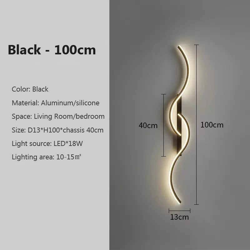 Minimalist Aluminum Bedside LED Up Down Wall Sconce