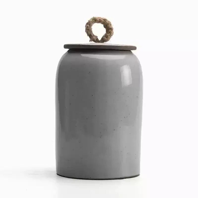 Vintage Ceramic Sealed Tea Snack Storage Jar
